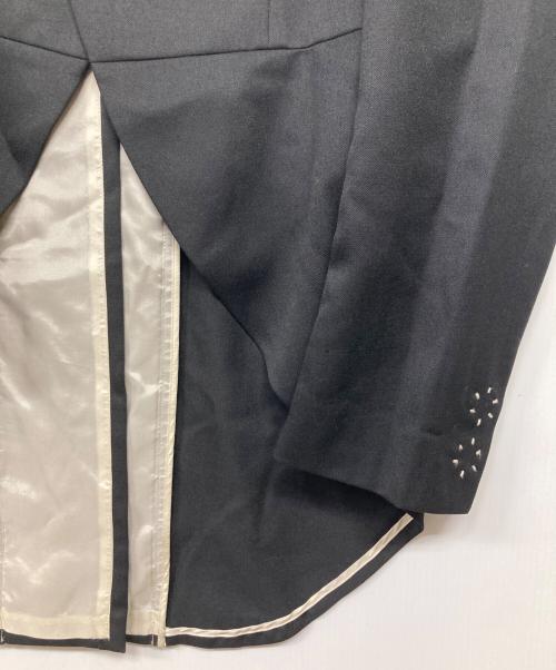 BLACK COMME des GARCONS（ブラックコムデギャルソン）BLACK COMME des GARCONS (ブラックコムデギャルソン) ウールギャバスナップボタン燕尾ジャケット ブラック サイズ:Mの古着・服飾アイテム