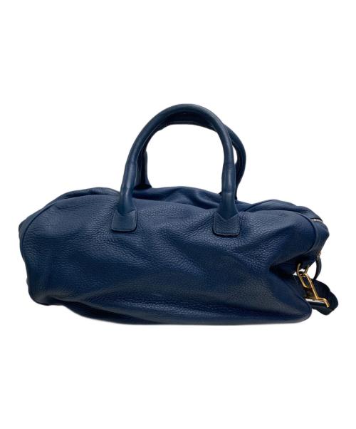 GIORGIO ARMANI（ジョルジョアルマーニ）GIORGIO ARMANI (ジョルジョアルマーニ) ディアスキンボストンバッグ ブルーの古着・服飾アイテム