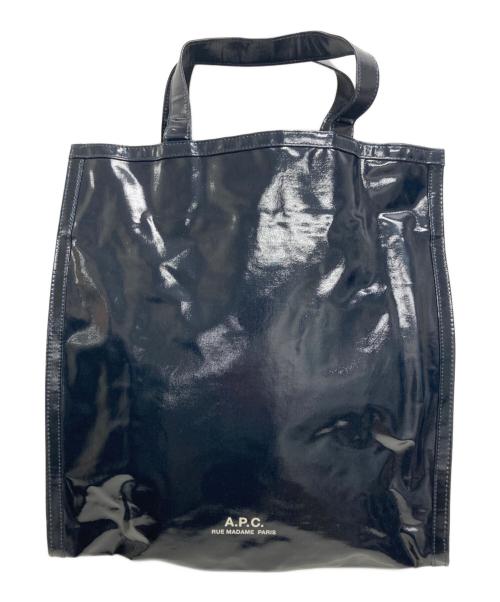 A.P.C.（アーペーセー）A.P.C. (アーペーセー) エナメル2WAYバッグ ネイビーの古着・服飾アイテム