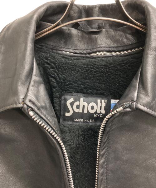 Schott（ショット）Schott (ショット) シングルライダースジャケット ブラック サイズ:40の古着・服飾アイテム