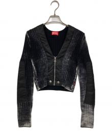 DIESEL（ディーゼル）の古着「M-ASERAニットカーディガン」｜グレー