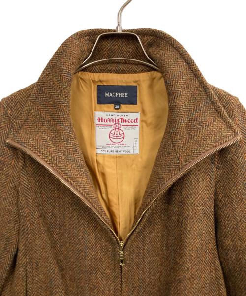 MACPHEE（マカフィー）MACPHEE (マカフィー) Harris Tweed (ハリスツイード) ツイードジャケット ベージュ サイズ:38の古着・服飾アイテム