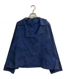 慈雨（ジウ）の古着「柄シャツジャケット」｜ブルー