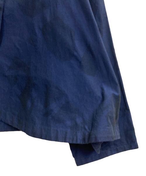 慈雨（ジウ）慈雨 (ジウ) 柄シャツジャケット ブルー サイズ:40の古着・服飾アイテム