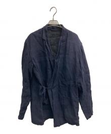 COMOLI（コモリ）の古着「リネン起毛 ジャケット」｜ネイビー