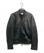 EMMETIエンメティ）の古着「JURI シングルライダースジャケット」｜ブラック