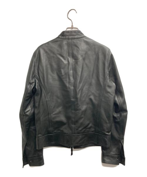 EMMETI（エンメティ）EMMETI (エンメティ) JURI シングルライダースジャケット ブラック サイズ:44の古着・服飾アイテム