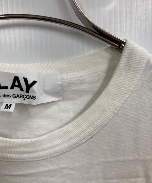 PLAY COMME des GARCONS（プレイコムデギャルソン）PLAY COMME des GARCONS (プレイコムデギャルソン) ワンポイントTシャツ ホワイト サイズ:Mの古着・服飾アイテム