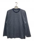 nanamica×BATONERナナミカ×バトナ―）の古着「スムースウールボーダーニット」｜グレー×ネイビー