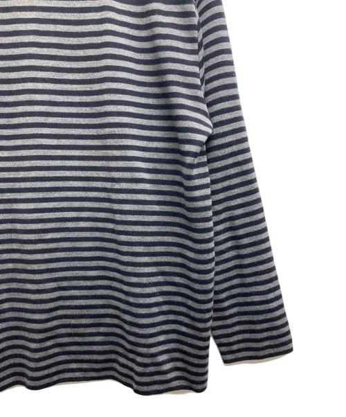 nanamica（ナナミカ）nanamica (ナナミカ) BATONER (バトナ―) スムースウールボーダーニット グレー×ネイビー サイズ:Mの古着・服飾アイテム