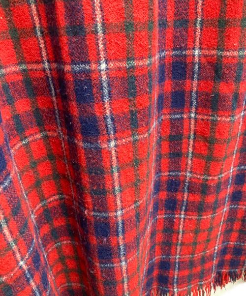 45R（フォーティファイブ・アール）45R (フォーティファイブ・アール) フロートタータンチェックワンピース レッドの古着・服飾アイテム
