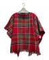 45R（フォーティファイブ・アール）の古着「インドメリノカシミヤのチェックポンチョ」｜レッド
