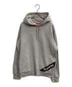 SUPREMEシュプリーム）の古着「Corner Label Hooded Sweatshirt(コーナーラベルフーデッドスウェットシャツ)」｜グレー