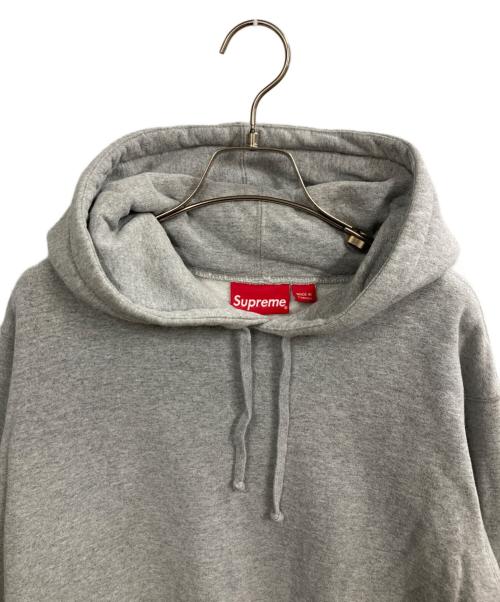 SUPREME（シュプリーム）Supreme (シュプリーム) Corner Label Hooded Sweatshirt(コーナーラベルフーデッドスウェットシャツ) グレー サイズ:Mの古着・服飾アイテム