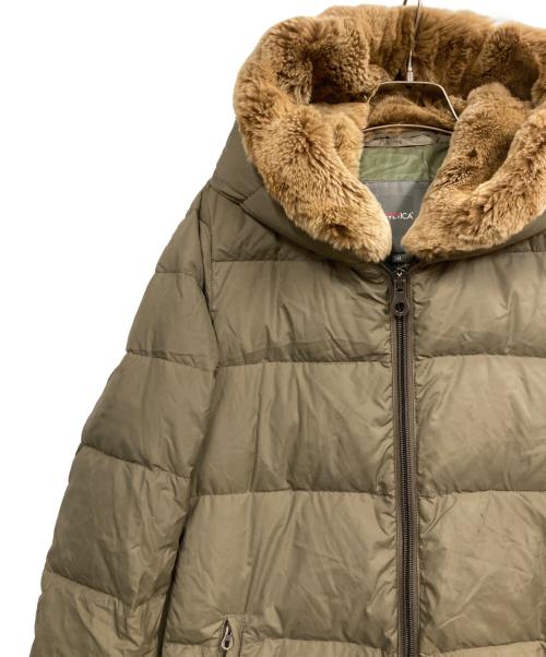 DUVETICA（デュベティカ）DUVETICA (デュベティカ) ラビットファーダウンコート オリーブ サイズ:38の古着・服飾アイテム