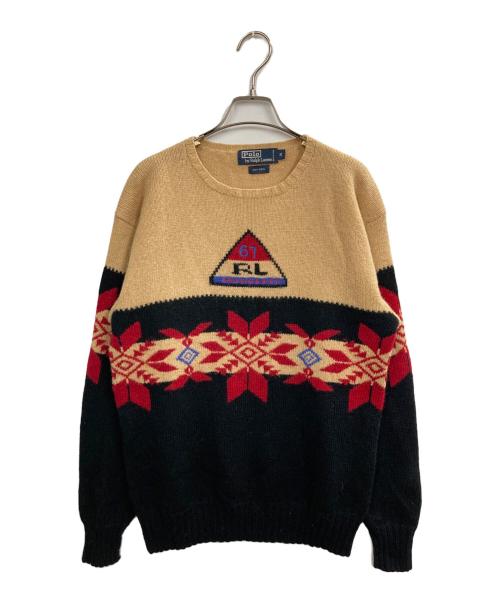 POLO RALPH LAUREN（ポロ・ラルフローレン）POLO RALPH LAUREN (ポロ・ラルフローレン) SNOW BEACH KNIT(スノービーチニット) ベージュ サイズ:Sの古着・服飾アイテム