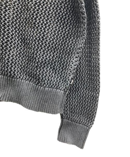 stussy（ステューシー）stussy (ステューシー) ピグメントダイドメッシュニット グレー サイズ:Lの古着・服飾アイテム