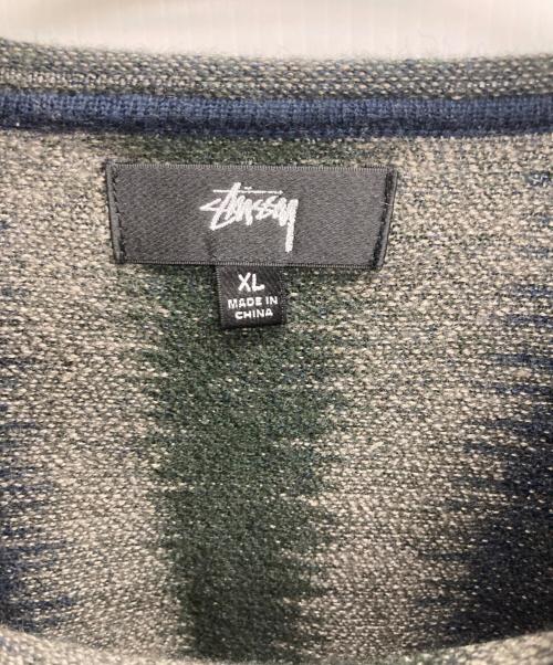 stussy（ステューシー）stussy (ステューシー) SHADOW STRIPE SWEATER マルチカラー サイズ:XLの古着・服飾アイテム