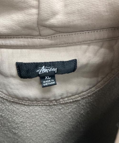 stussy（ステューシー）stussy (ステューシー) STOCK LOGO HOOD ベージュ サイズ:XLの古着・服飾アイテム