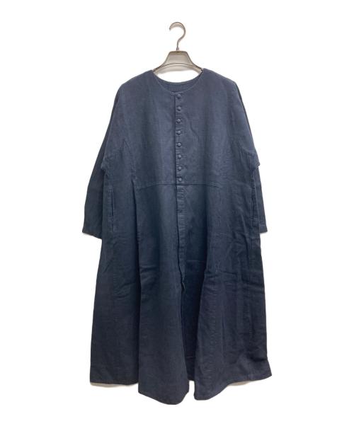 nest Robe（ネストローブ）nest Robe (ネストローブ) シャツワンピース ネイビー サイズ:FREEの古着・服飾アイテム