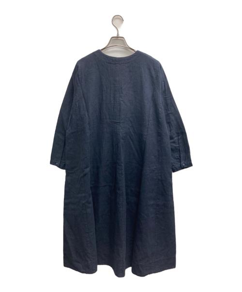 nest Robe（ネストローブ）nest Robe (ネストローブ) シャツワンピース ネイビー サイズ:FREEの古着・服飾アイテム