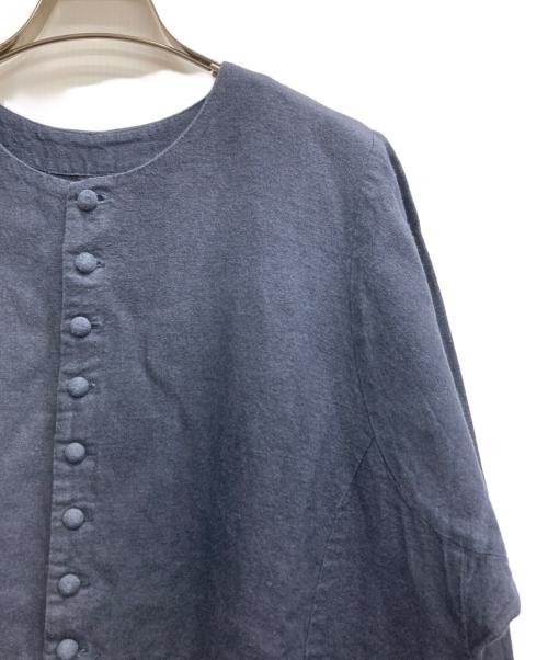 nest Robe（ネストローブ）nest Robe (ネストローブ) シャツワンピース ネイビー サイズ:FREEの古着・服飾アイテム