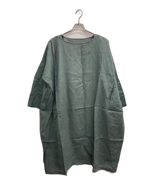 nest Robe（ネストローブ）nest Robe (ネストローブ) リネンワンピース グリーン サイズ:FREEの古着・服飾アイテム