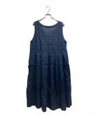 nest Robeネストローブ）の古着「ノースリーブリネンワンピース」｜ブルー
