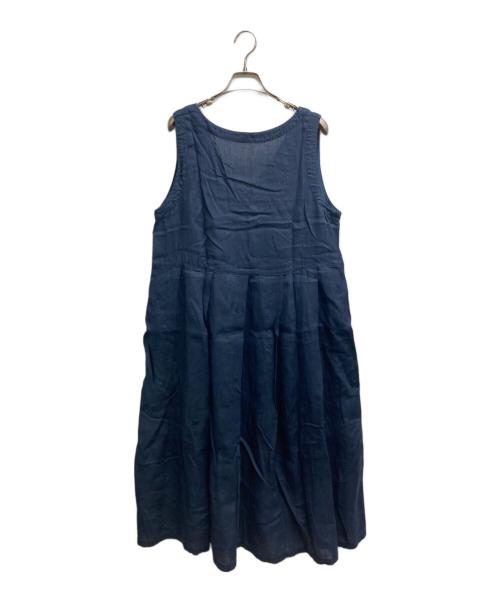 nest Robe（ネストローブ）nest Robe (ネストローブ) ノースリーブリネンワンピース ブルー サイズ:FREEの古着・服飾アイテム