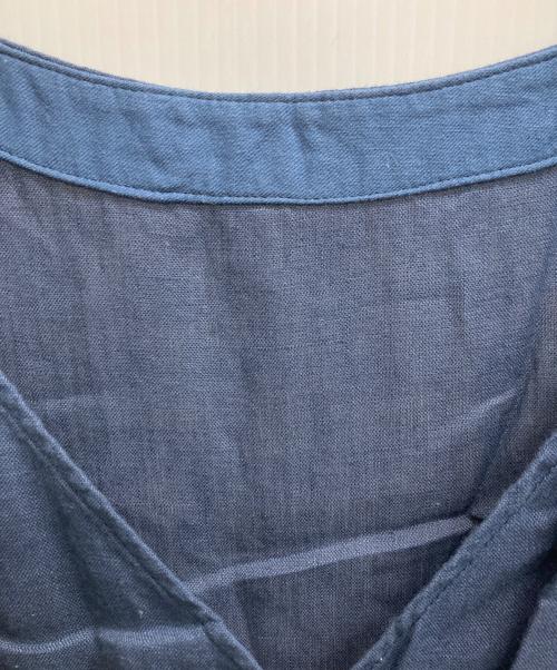 nest Robe（ネストローブ）nest Robe (ネストローブ) ノースリーブリネンワンピース ブルー サイズ:FREEの古着・服飾アイテム