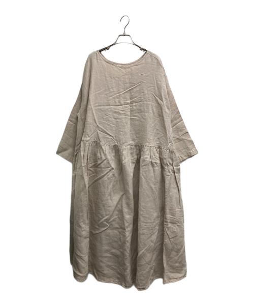 nest Robe（ネストローブ）nest Robe (ネストローブ) リネンワンピース ベージュ サイズ:FREEの古着・服飾アイテム