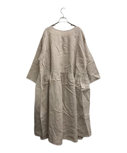nest Robe（ネストローブ）nest Robe (ネストローブ) リネンワンピース ベージュ サイズ:FREEの古着・服飾アイテム