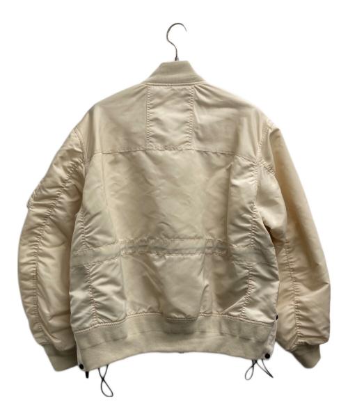 sacai（サカイ）sacai (サカイ) NYLON TWILL BLOUSON MA-1 アイボリー サイズ:2の古着・服飾アイテム