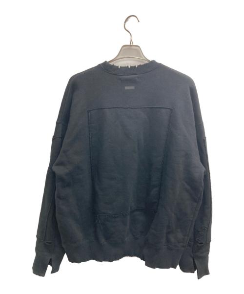 stein（シュタイン）stein (シュタイン) OVERSIZED REBUILD SWEAT LS ブラック サイズ:Sの古着・服飾アイテム