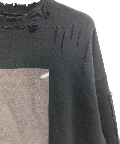 stein（シュタイン）stein (シュタイン) OVERSIZED REBUILD SWEAT LS ブラック サイズ:Sの古着・服飾アイテム