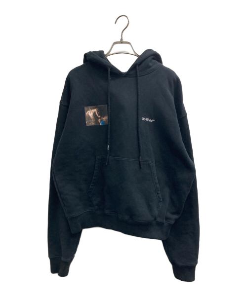 OFFWHITE（オフホワイト）OFFWHITE (オフホワイト) Caravaggio Angel OVER Hoodie ブラック サイズ:XSの古着・服飾アイテム