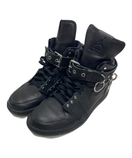 NIKE（ナイキ）NIKE (ナイキ) COMME des GARCONS HOMME PLUS (コムデギャルソンオムプリュス) AIR JORDAN 1 HI STRAP SP-C ブラック サイズ:26の古着・服飾アイテム