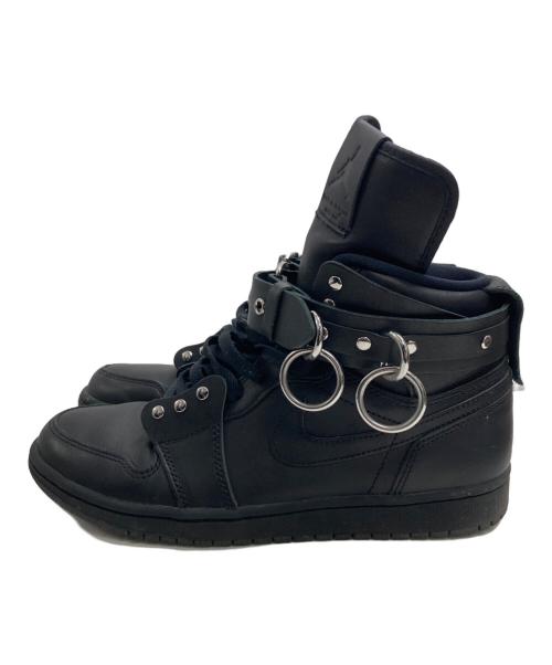 NIKE（ナイキ）NIKE (ナイキ) COMME des GARCONS HOMME PLUS (コムデギャルソンオムプリュス) AIR JORDAN 1 HI STRAP SP-C ブラック サイズ:26の古着・服飾アイテム