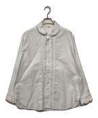 45Rフォーティファイブ・アール）の古着「504オックスのタックフリルオーシャンブラウス」｜ホワイト