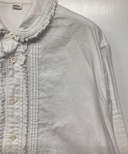 45R（フォーティファイブ・アール）45R (フォーティファイブ・アール) 504オックスのタックフリルオーシャンブラウス ホワイト サイズ:表記無し（実寸サイズをご参照下さい）の古着・服飾アイテム