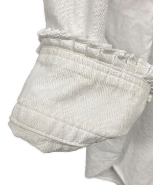 45R（フォーティファイブ・アール）45R (フォーティファイブ・アール) 504オックスのタックフリルオーシャンブラウス ホワイト サイズ:表記無し（実寸サイズをご参照下さい）の古着・服飾アイテム