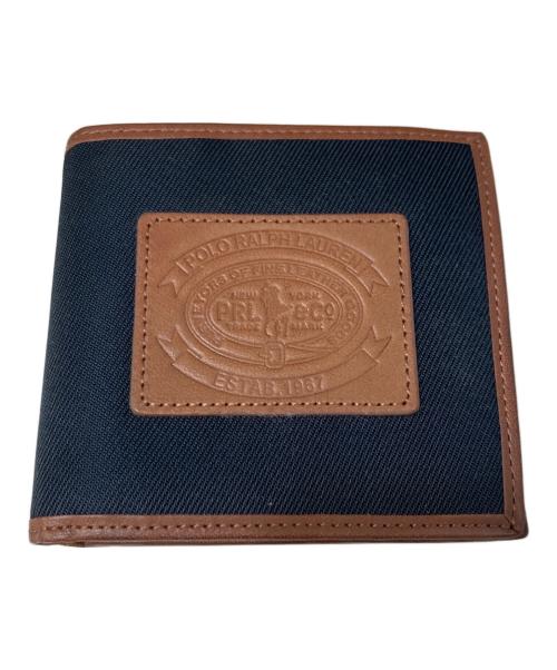 POLO RALPH LAUREN（ポロ・ラルフローレン）POLO RALPH LAUREN (ポロ・ラルフローレン) 2つ折り財布 ネイビーの古着・服飾アイテム
