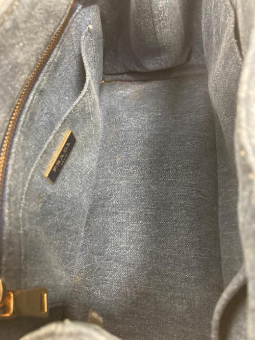 PRADA（プラダ）PRADA (プラダ) カナパ2WAYトートバッグ ブルーの古着・服飾アイテム