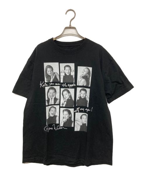 KATE MOSS（ケイト モス）KATE MOSS (ケイト モス) BRUCE WEBER (ブルース・ウェバー) BIOTOP (ビオトープ) Kate Ｍoss Burce Ｗeber 9photoTee ブラック サイズ:XLの古着・服飾アイテム