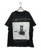 BIOTOP×Bruce Weberビオトープ×ブルース・ウェバー）の古着「CAT PHOTO T-SHIRT」｜ブラック
