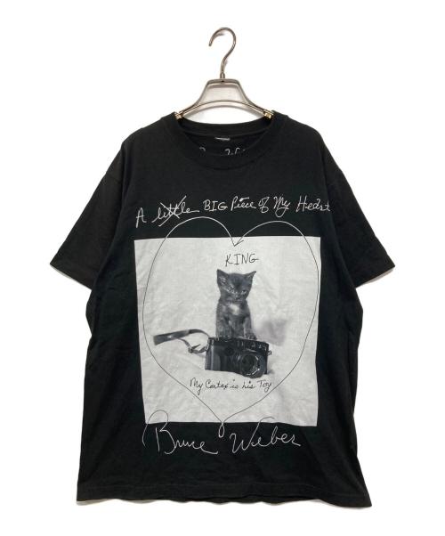 BIOTOP（ビオトープ）BIOTOP (ビオトープ) BRUCE WEBER (ブルース・ウェバー) CAT PHOTO T-SHIRT ブラック サイズ:XLの古着・服飾アイテム