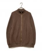 BATONERバトナ―）の古着「ウール5Gシグニチャー畦編みドライバーズニット」｜ブラウン