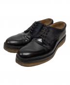 ETROエトロ）の古着「ハラコ切替プレーントゥシューズ」｜ブラウン