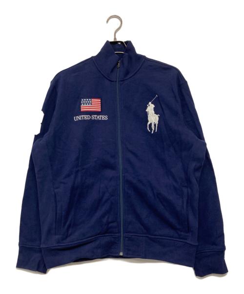 POLO RALPH LAUREN（ポロ・ラルフローレン）POLO RALPH LAUREN (ポロ・ラルフローレン) ジップアップスウェット ネイビー サイズ:Lの古着・服飾アイテム
