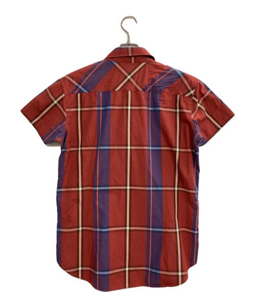Vivienne Westwood man（ヴィヴィアン ウェストウッド マン）Vivienne Westwood man (ヴィヴィアン ウェストウッド マン) 半袖チェックシャツ レッド サイズ:50の古着・服飾アイテム